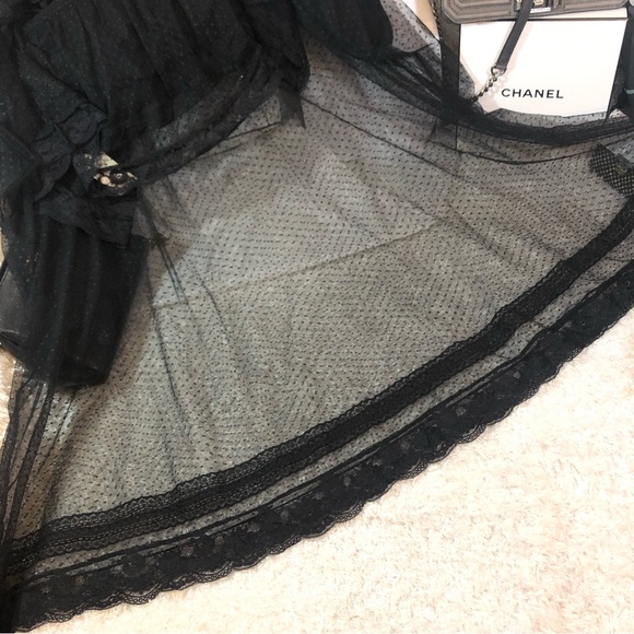 NWT Happy Nature illusion semi sheer lace black maxi dress size medium - Picture 10 of 12